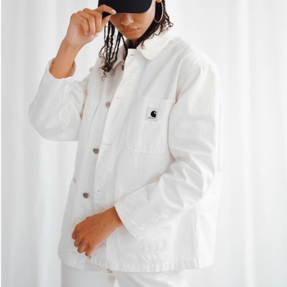 Carhartt WIP Michigan Chore Coat White Women's M Medium - Picture 1 of 6